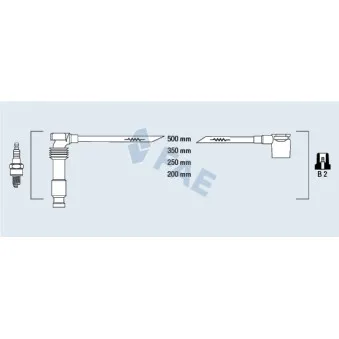Kit de câbles d'allumage FAE 85561