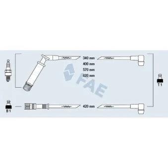 Kit de câbles d'allumage FAE 85570