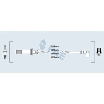 Kit de câbles d'allumage FAE 85620