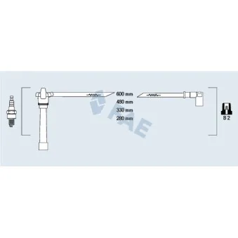 Kit de câbles d'allumage FAE 85648