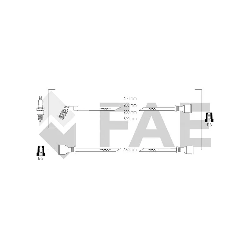 Kit de câbles d'allumage FAE 85670