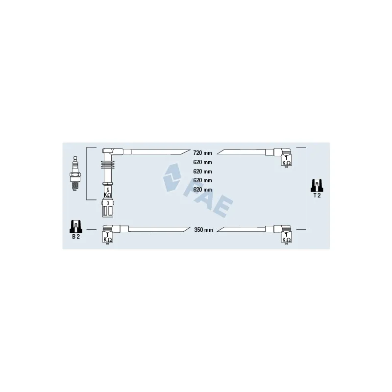 Kit de câbles d'allumage FAE 85680