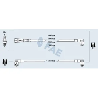 Kit de câbles d'allumage FAE 85691
