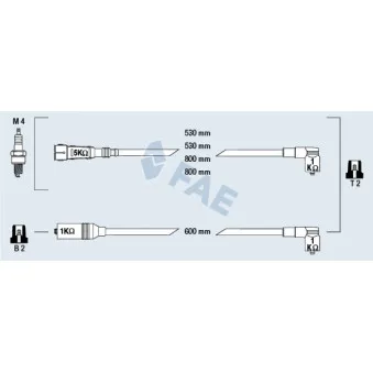 Kit de câbles d'allumage FAE 85694