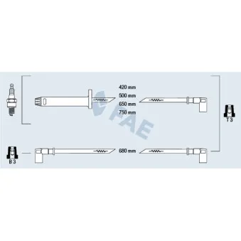 Kit de câbles d'allumage FAE 85710