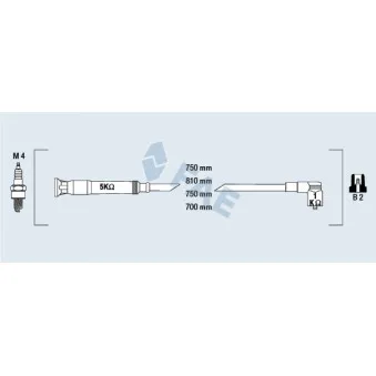 Kit de câbles d'allumage FAE 85725