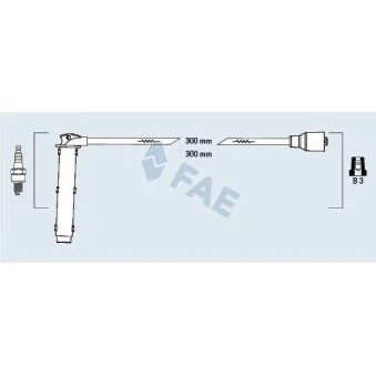 Kit de câbles d'allumage FAE 85766