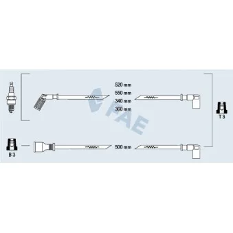 Kit de câbles d'allumage FAE 85780