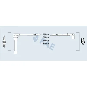 Kit de câbles d'allumage FAE 85811