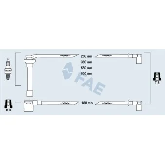 Kit de câbles d'allumage FAE 85850