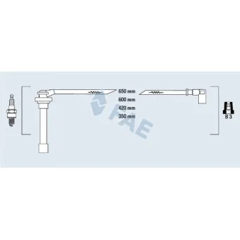Kit de câbles d'allumage FAE 85860