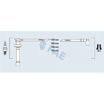 Kit de câbles d'allumage FAE 85861