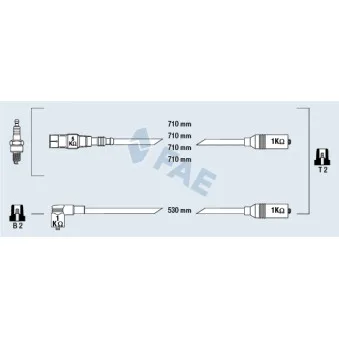 Kit de câbles d'allumage FAE 85870