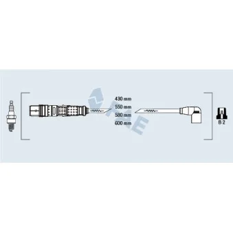 Kit de câbles d'allumage FAE 85871