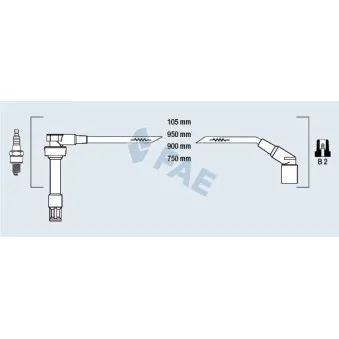 Kit de câbles d'allumage FAE 85945