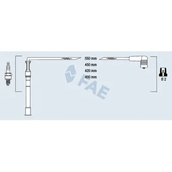 Kit de câbles d'allumage FAE 85991