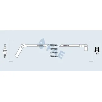 Kit de câbles d'allumage FAE 85998