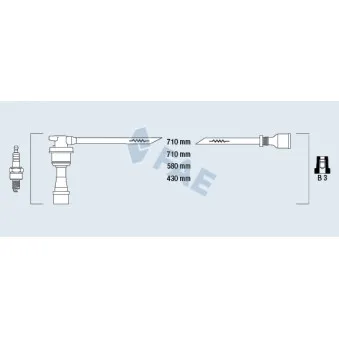 Kit de câbles d'allumage FAE 85999