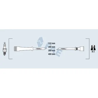 Kit de câbles d'allumage FAE 86000