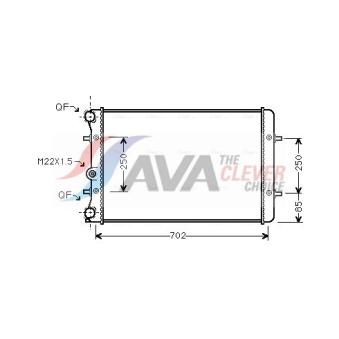 Radiateur, refroidissement du moteur AVA QUALITY COOLING AI2155
