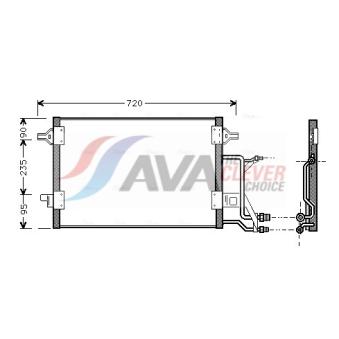 Condenseur, climatisation AVA QUALITY COOLING AI5176