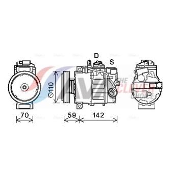 Compresseur, climatisation AVA QUALITY COOLING AIK380