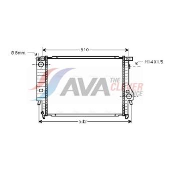 Radiateur, refroidissement du moteur AVA QUALITY COOLING BW2047