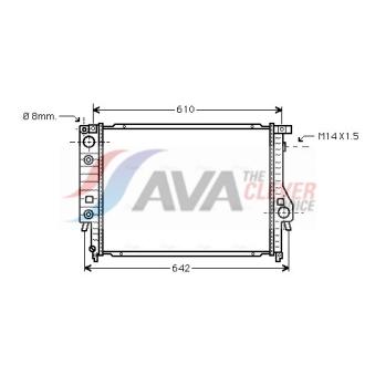 Radiateur, refroidissement du moteur AVA QUALITY COOLING BW2048