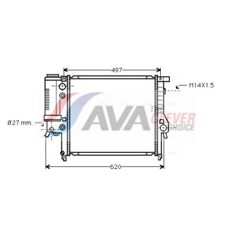 Radiateur, refroidissement du moteur AVA QUALITY COOLING BW2146