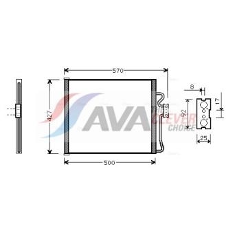 Condenseur, climatisation AVA QUALITY COOLING BW5192