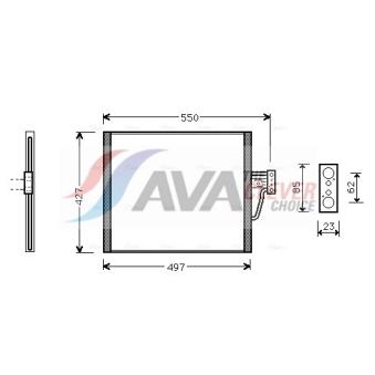 Condenseur, climatisation AVA QUALITY COOLING BW5213
