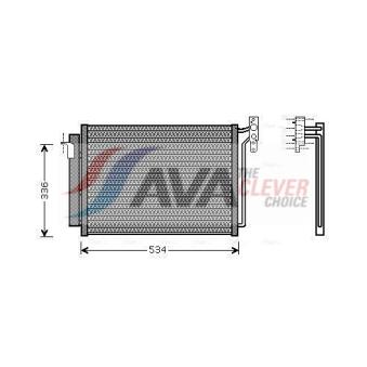 Condenseur, climatisation AVA QUALITY COOLING BW5281D