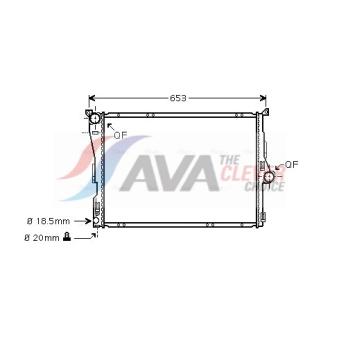 Radiateur, refroidissement du moteur AVA QUALITY COOLING BWA2291