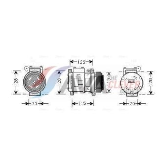 Compresseur, climatisation AVA QUALITY COOLING