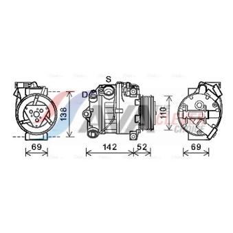 Compresseur, climatisation AVA QUALITY COOLING BWAK442