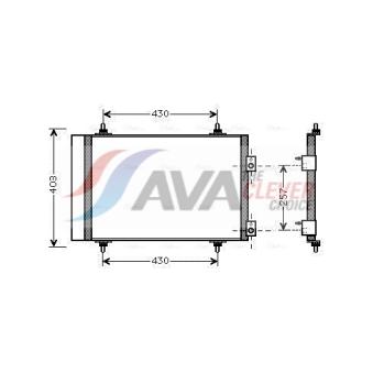 Condenseur, climatisation AVA QUALITY COOLING CNA5240D
