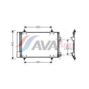 Condenseur, climatisation AVA QUALITY COOLING CNA5283D