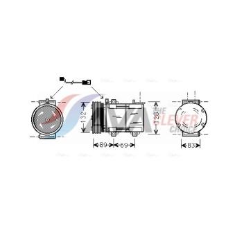Compresseur, climatisation AVA QUALITY COOLING FDAK290