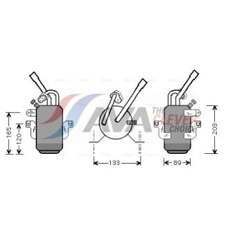 Filtre déshydratant, climatisation AVA QUALITY COOLING FDD311