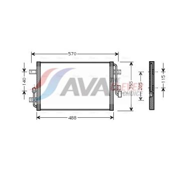 Condenseur, climatisation AVA QUALITY COOLING FT5246