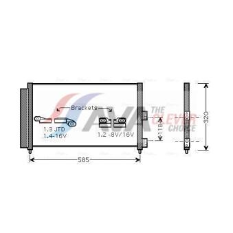 Condenseur, climatisation AVA QUALITY COOLING FT5289D