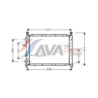 Radiateur, refroidissement du moteur AVA QUALITY COOLING FTA2094