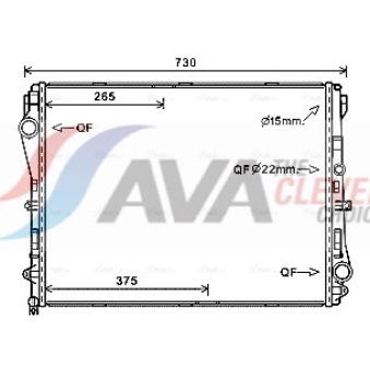 Radiateur, refroidissement du moteur AVA QUALITY COOLING MS2667
