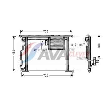 Condenseur, climatisation AVA QUALITY COOLING MS5467