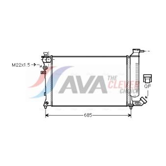 Radiateur, refroidissement du moteur AVA QUALITY COOLING PEA2137