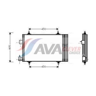 Condenseur, climatisation AVA QUALITY COOLING PEA5193D