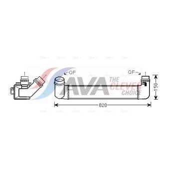 Intercooler, échangeur AVA QUALITY COOLING RTA4461
