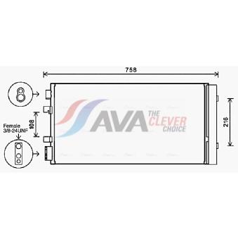 Condenseur, climatisation AVA QUALITY COOLING RTA5483D