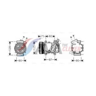 Compresseur, climatisation AVA QUALITY COOLING RTK401