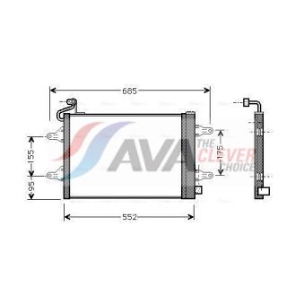 Condenseur, climatisation AVA QUALITY COOLING SAA5007D